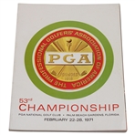 1971 PGA Championship at PGA National Official Program - Jack Nicklaus Winner