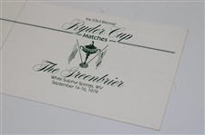 1979 Ryder Cup at The Greenbrier Scorecard