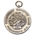 1911 Pinehurst Golf Club Valentines Tournament Captains Cup Runner-Up Sterling Silver Medal