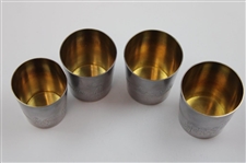 Golf Themed Silver Plate Nesting Cups w/Original Case - Includes Hagen's Roadster