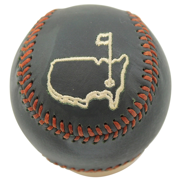 Masters Tournament Logo Green Links & Kings Leather Baseball w/Stand & Original Cloth Bag