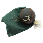 Masters Tournament Logo Green Links & Kings Leather Baseball w/Stand & Original Cloth Bag
