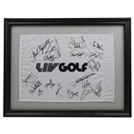DeChambeau, Norman & 16 others Signed LIV Golf Flag - Framed JSA ALOA