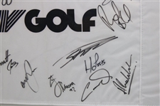 DeChambeau, Norman & 16 others Signed LIV Golf Flag - Framed JSA ALOA