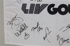 DeChambeau, Norman & 16 others Signed LIV Golf Flag - Framed JSA ALOA