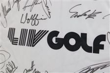 DeChambeau, Norman & 16 others Signed LIV Golf Flag - Framed JSA ALOA