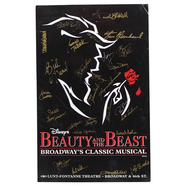 Cast Signed Disneys Beauty and the Beast Broadways Classic Musical Poster 