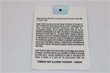 1999 Memorial Tournament Patron Badge #11834 - Tiger Woods Win