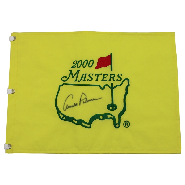 Arnold Palmer Signed 2000 Masters Tournament Embroidered Flag JSA ALOA