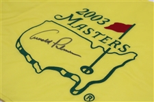 Arnold Palmer Signed 2003 Masters Tournament Embroidered Flag JSA ALOA