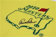 Arnold Palmer Signed 2010 Masters Tournament Embroidered Flag JSA ALOA