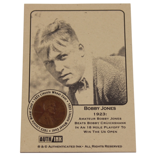 1923 Bobby Jones Lincoln Wheat Penny Card