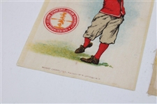 Two (2) c.1910 S22 Murad Cigarettes Silk Cards - Wisconsin & Stanford