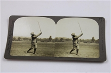 Four (4) Vintage Harry Vardon Bay State Publishing Golf Stereocards #388, #401, #521 & #527