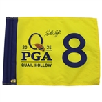 Scottie Scheffler Signed 2025 PGA Championship Final Rd Flown Hole #8 Flag JSA ALOA