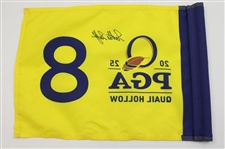 Scottie Scheffler Signed 2025 PGA Championship Final Rd Flown Hole #8 Flag JSA ALOA