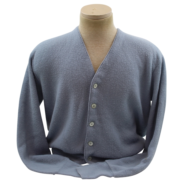 Walter Hagen Personal Worn Lt Blue Jefflinks Lord Jeff 100% Dupont Orlon Long Sleeve Sweater