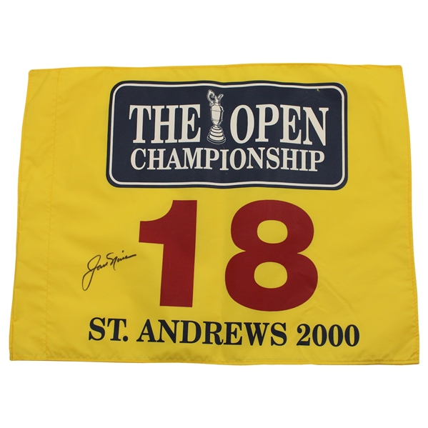 Jack Nicklaus Signed 2000 The Open at St Andrews Yellow Flag JSA ALOA