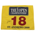 Jack Nicklaus Signed 2000 The Open at St Andrews Yellow Flag JSA ALOA