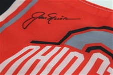 Jack Nicklaus Signed Ohio State University Red Screen Flag JSA ALOA