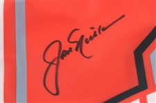 Jack Nicklaus Signed Ohio State University Red Screen Flag JSA ALOA