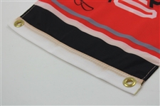 Jack Nicklaus Signed Ohio State University Red Screen Flag JSA ALOA