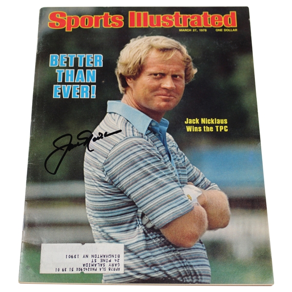 Jack Nicklaus Signed 1978 Sports Illustrated Magazine - March 27th JSA ALOA