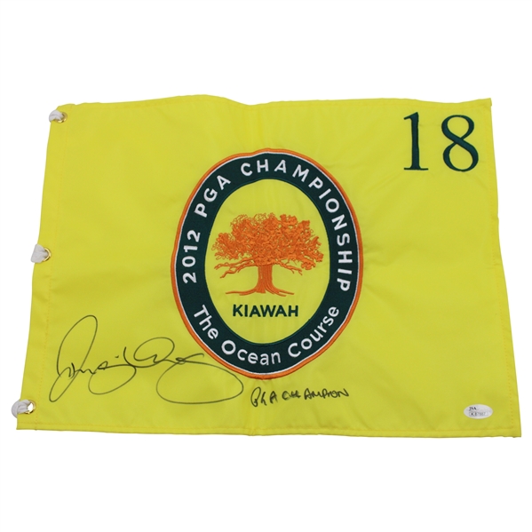 Rory McIlroy Signed 2012 PGA Championship at Kiawah Flag JSA #K87887