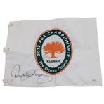 Rory McIlroy Signed 2012 PGA at Kiawah The Ocean Course Embroidered White Flag JSA #K87900