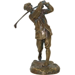 1899 Harry Vardon Bronze Hal Ludlow Elkington & Co. Statue