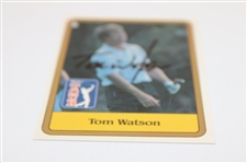Tom Watson Signed 1981 PGA Tour Official Golf Rookie Card JSA ALOA