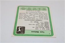 Tom Watson Signed 1981 PGA Tour Official Golf Rookie Card JSA ALOA