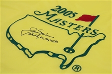 Jack Nicklaus Signed 2005 Masters Embroidered Flag w/Years Won Notation JSA ALOA