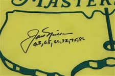 Jack Nicklaus Signed 2005 Masters Embroidered Flag w/Years Won Notation JSA ALOA