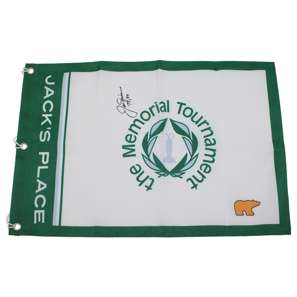 Jack Nicklaus Signed The Memorial Tournament Jacks Place Screen Flag w/Years Won JSA ALOA