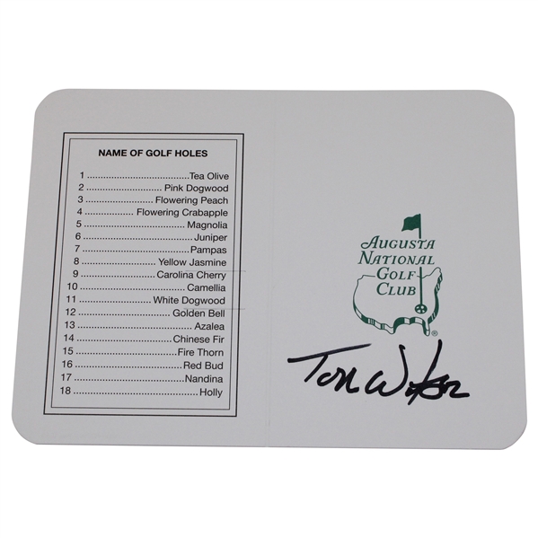 Tom Watson Signed Augusta National GC Scorecard JSA ALOA