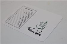 Tom Watson Signed Augusta National GC Scorecard JSA ALOA