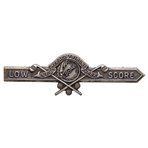 Vintage New York Herald Tribune Sterling Silver Low Score Pin w/Crossed Clubs & Golf Balls