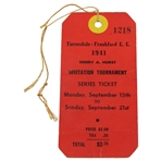 1941 Henry Hurst Invitational Series Ticket #1218 - Sam Snead Win