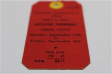 1941 Henry Hurst Invitational Series Ticket #1218 - Sam Snead Win