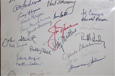 Jack Nicklaus, Yates & others Multi-Signed Writers Assoc. of America Hand-drawn Get Well Masters Page 