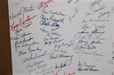 Jack Nicklaus, Yates & others Multi-Signed Writers Assoc. of America Hand-drawn Get Well Masters Page 