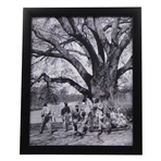 Augusta Caddies Sitting Under The Big Oak Tree Frank Christian Photo - Framed