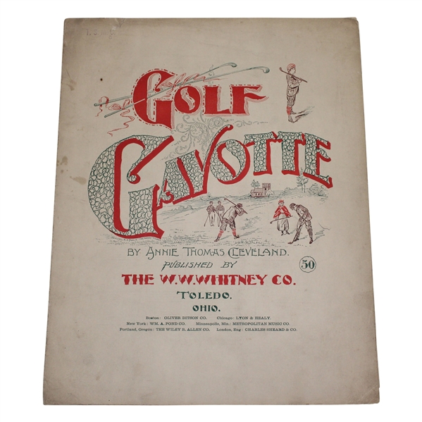 1899 Golf Sheet Music Golf Gavotte by Annie Thomas Cleveland