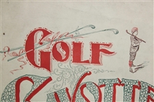 1899 Golf Sheet Music Golf Gavotte by Annie Thomas Cleveland