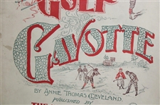 1899 Golf Sheet Music Golf Gavotte by Annie Thomas Cleveland