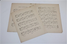 1899 Golf Sheet Music Golf Gavotte by Annie Thomas Cleveland
