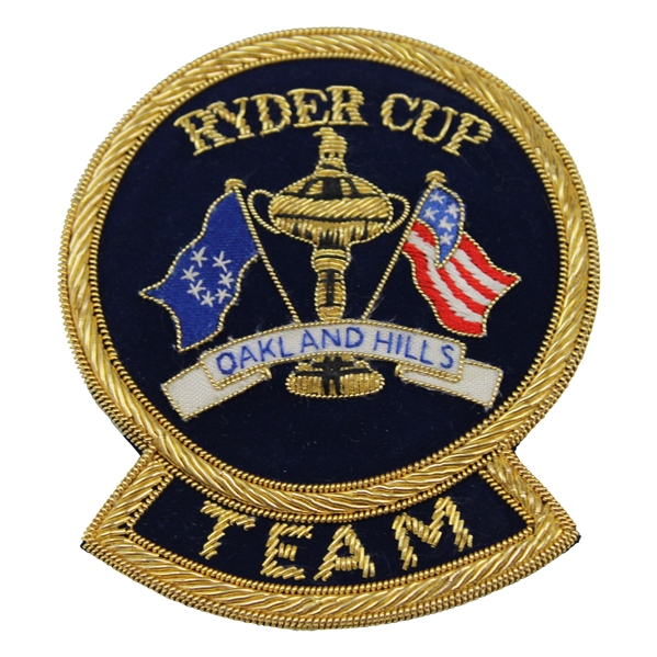 2004 Ryder Cup at Oakland Hills Commemorative Team Bullion Blazer Patch 