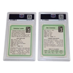 1981 Donruss Ben Crenshaw & Jack Nicklaus Statistical Leaders PSA Graded Cards