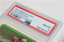 1981 Donruss Ben Crenshaw & Jack Nicklaus Statistical Leaders PSA Graded Cards